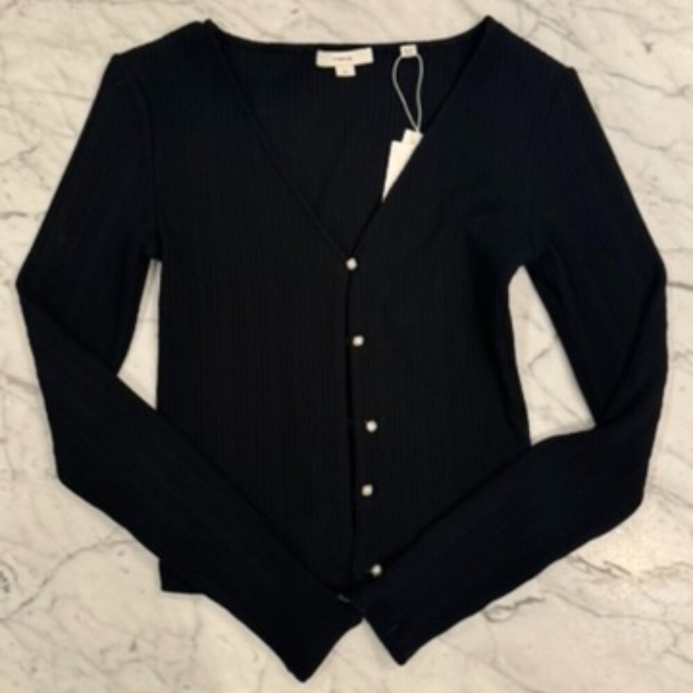 Vince Black Button-Down Cardigan - Brand New With Tags